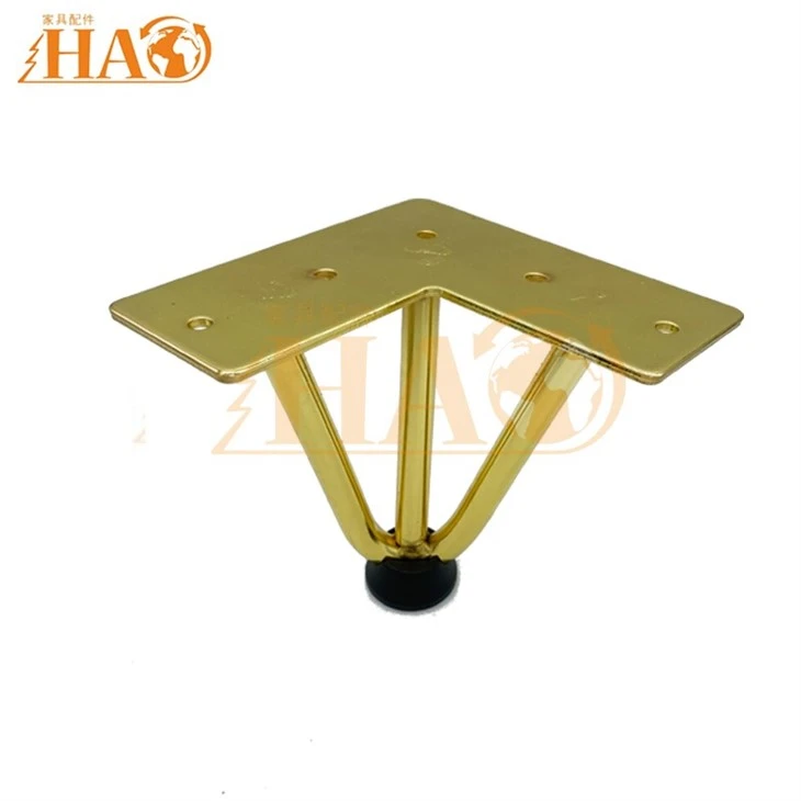 Sofa Fittings Steel Hairpin Legs With Gold Color H100mm